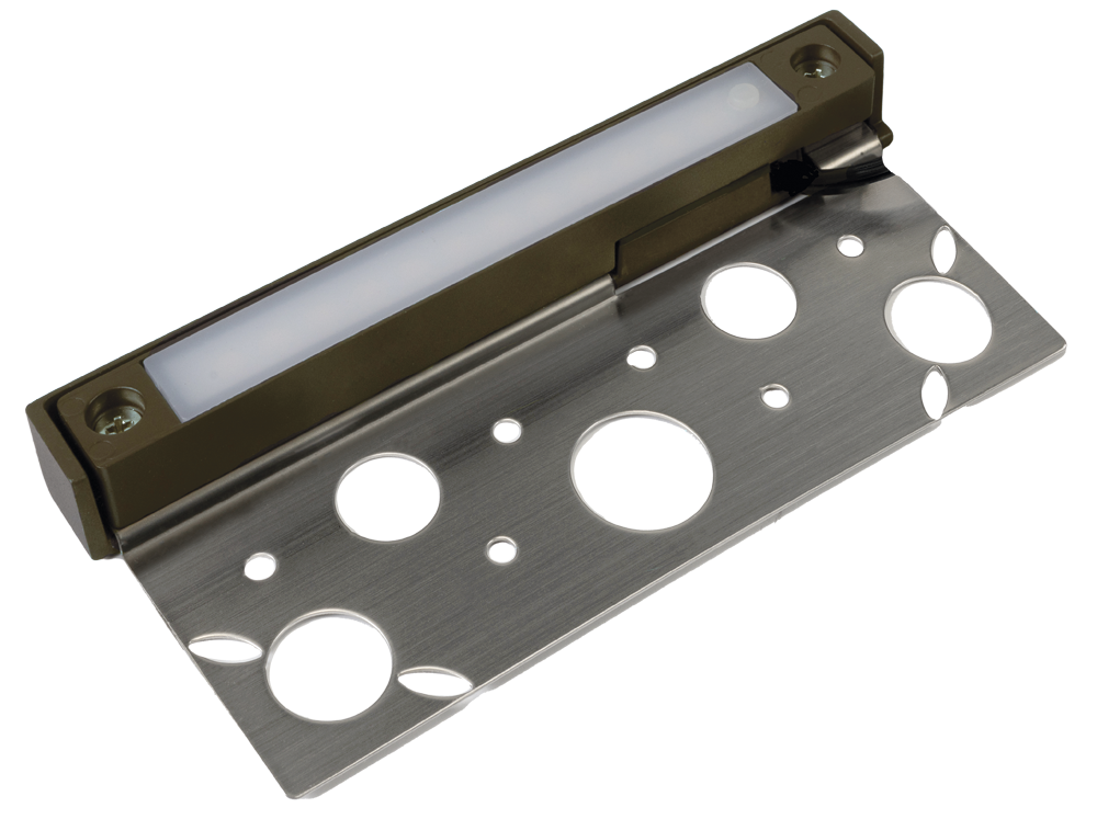 Aluminum 7" Rail Light 2700K/3000K Color Temp, Bronze, Integrated LED — view 1