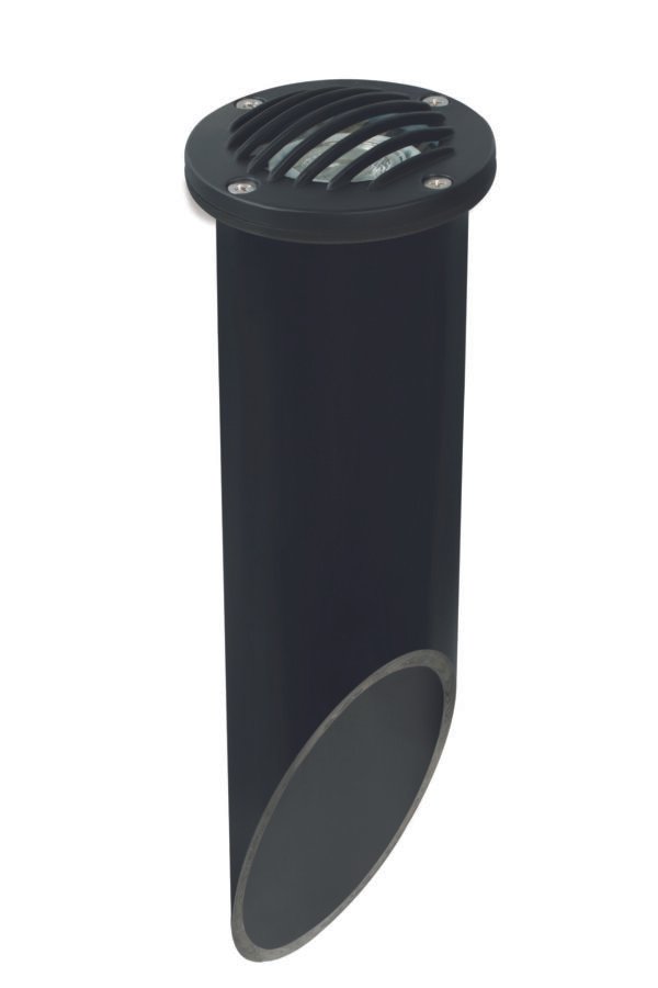 Aluminum Louvered Well Light, with PVC, Black, No Lamp — view 1