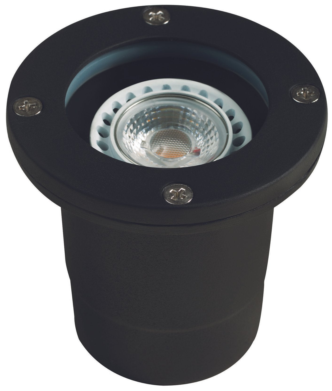 Aluminum Lensed Well Light, Black, No Lamp — view 1