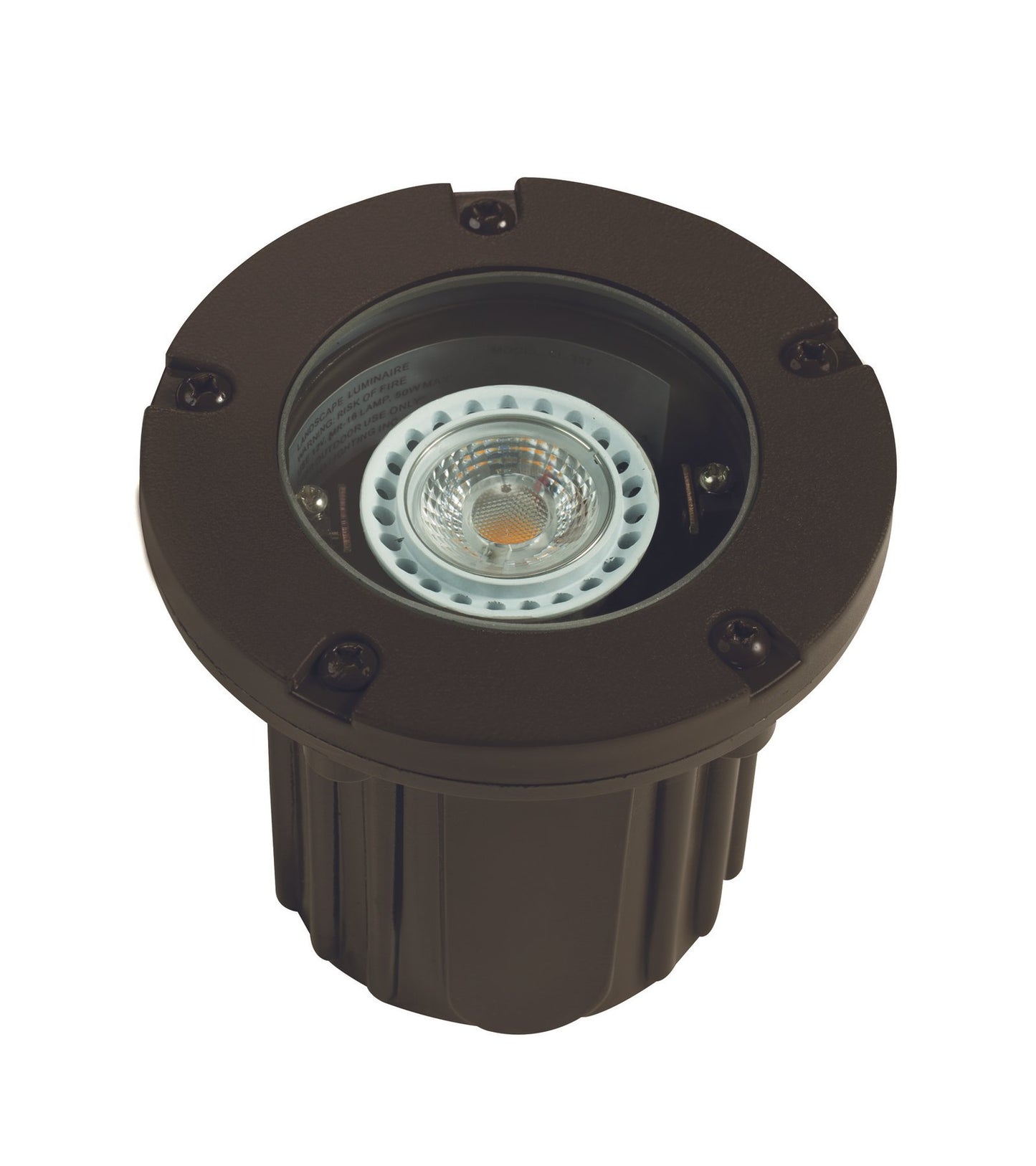 Composite Adjustable Lensed Well Light, Bronze, No Lamp — view 1