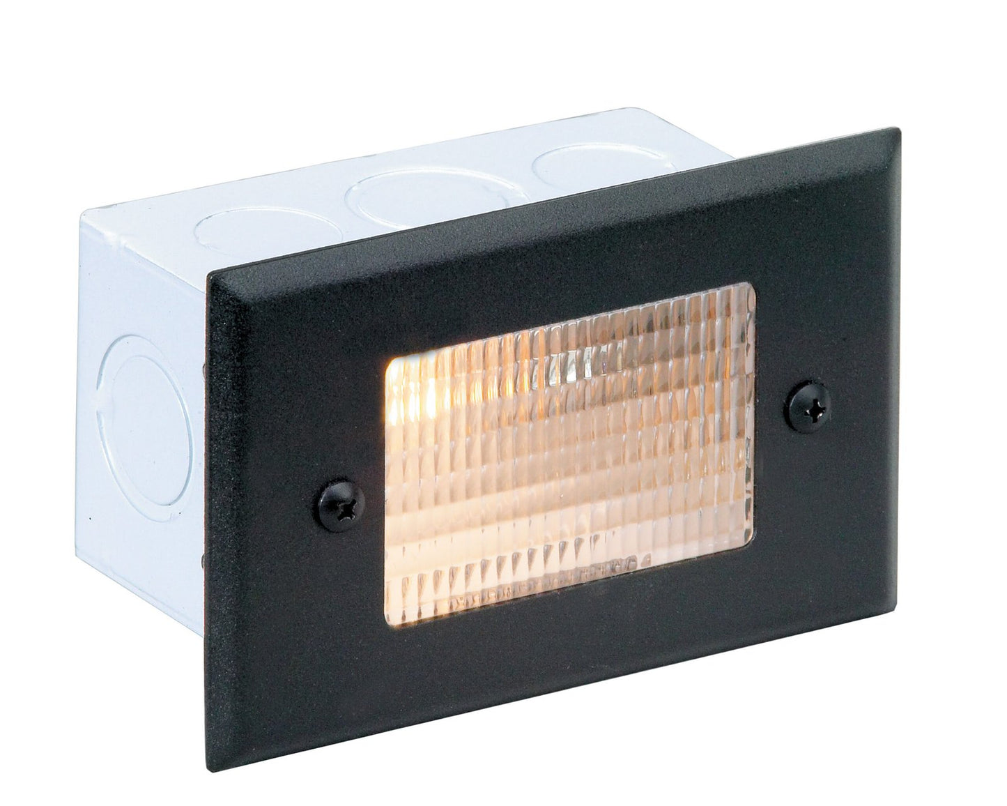 Aluminum Lensed Step Light , Black, No Lamp — view 1