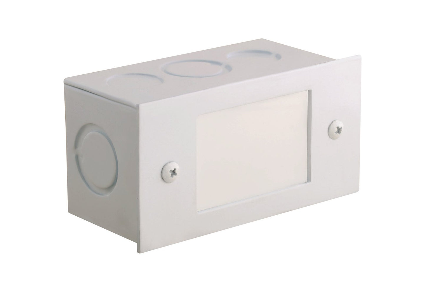 Aluminum Lensed Step Light, White, No Lamp — view 1
