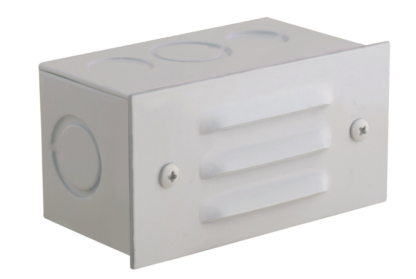 Aluminum 3 Louver Step Light, White, No Lamp — view 1