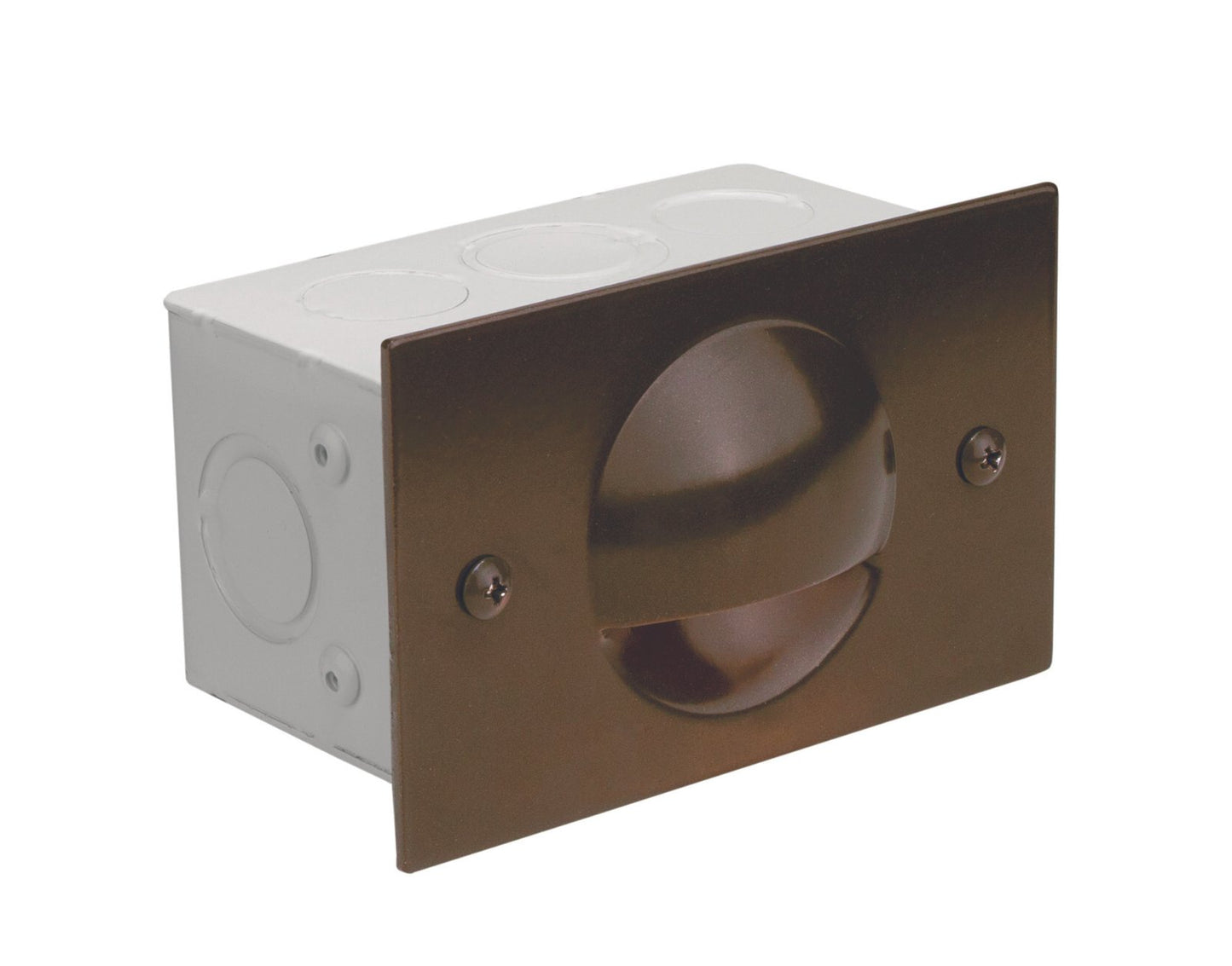 Aluminum Half-Moon Step Light, Bronze, No Lamp — view 1