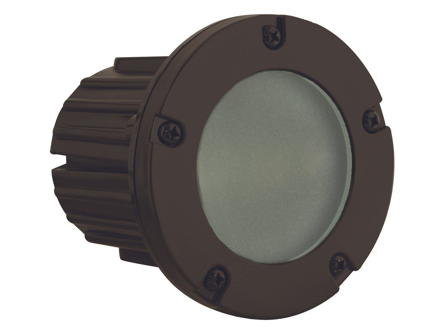 Composite Lensed Step Light with Frosted Lens, Bronze, No Lamp — view 1