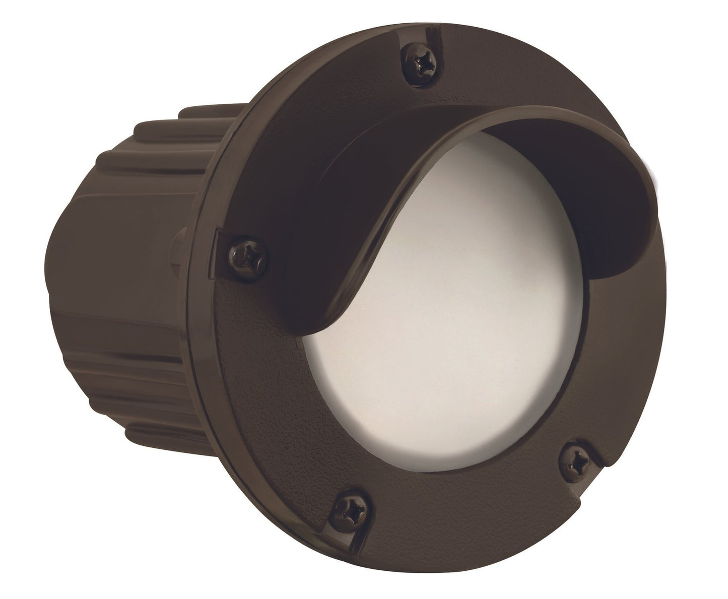 Composite Hooded Step Light with Frosted Lens, Bronze, No Lamp — view 1