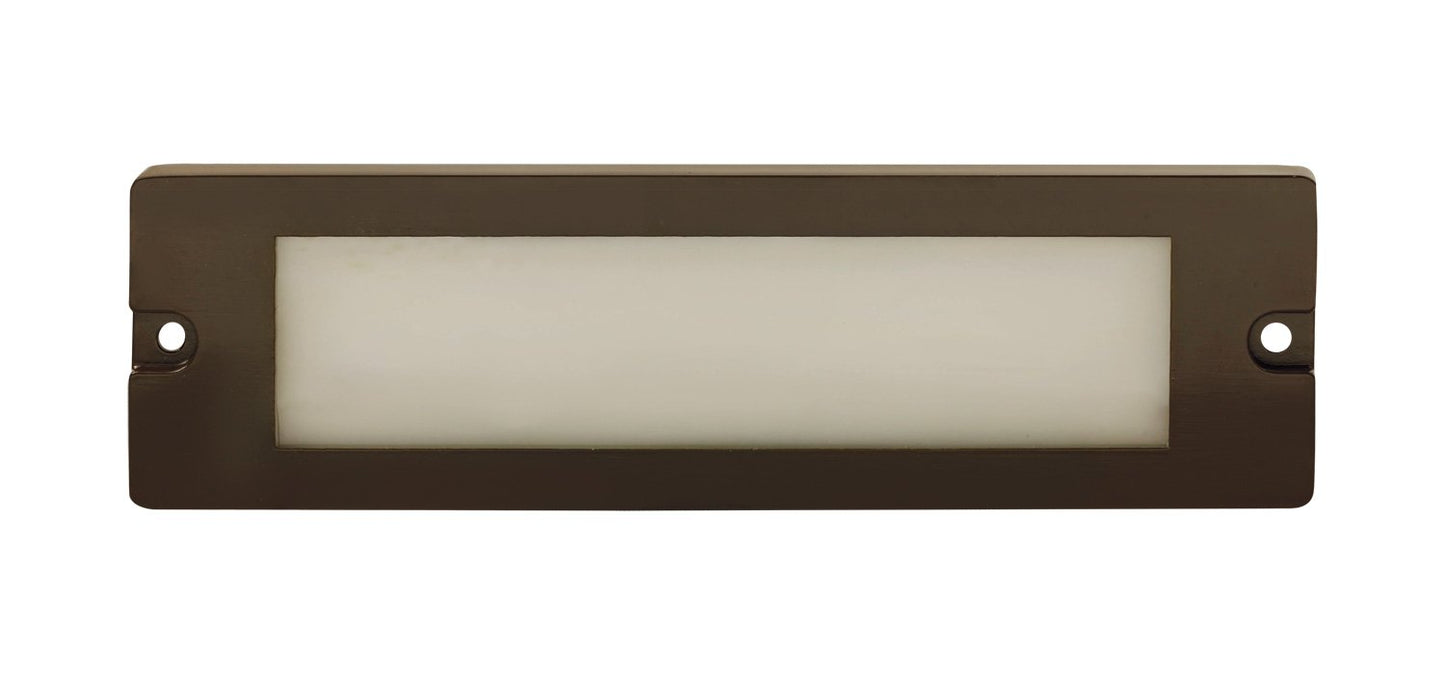 Aluminum 8¾” Large Lensed Backless Box, Brick Light, Bronze, 5W Integrated LED — view 1