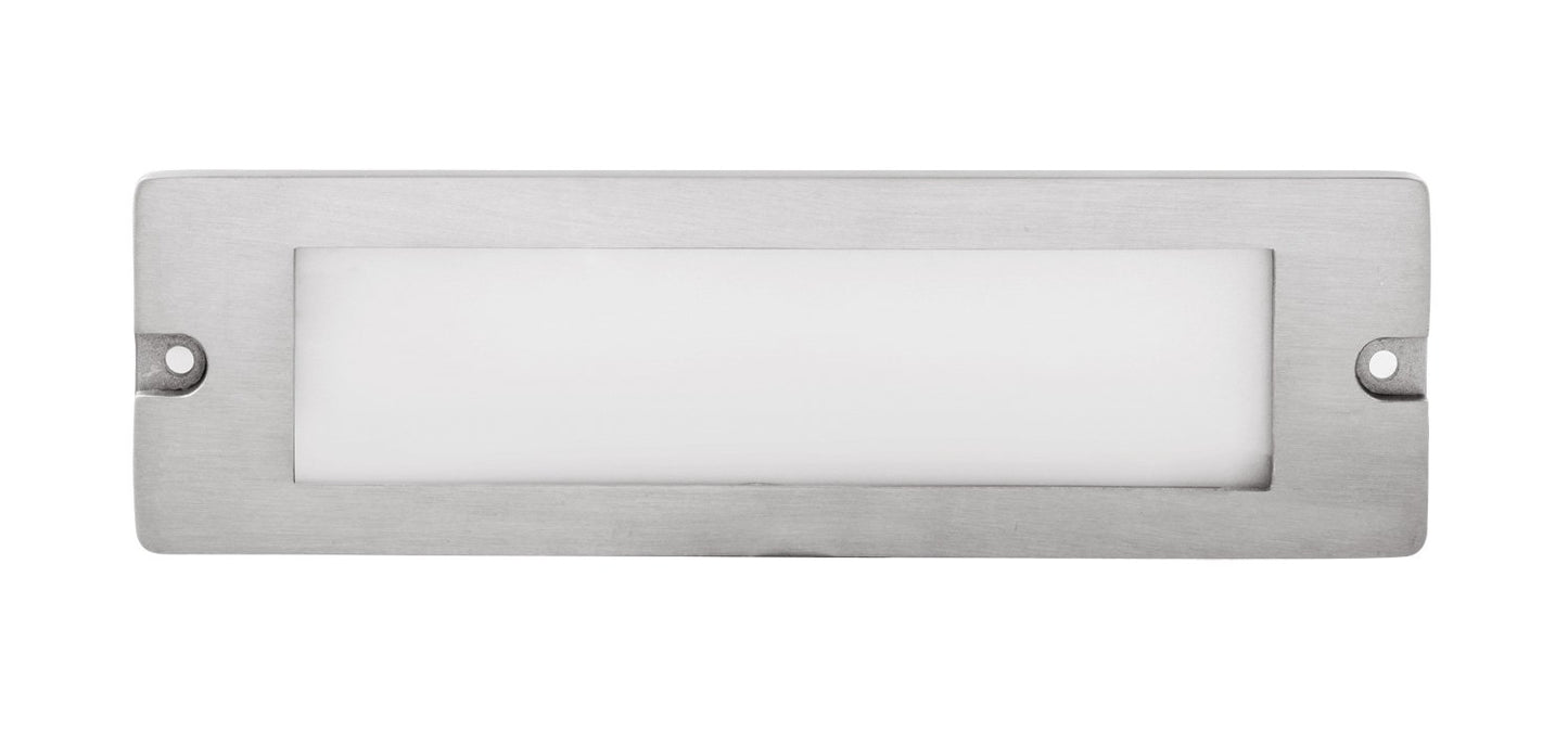 Brass 8¾” Large Lensed Backless Box, Brick Light, Silver Plated, 5W Integrated LED — view 1