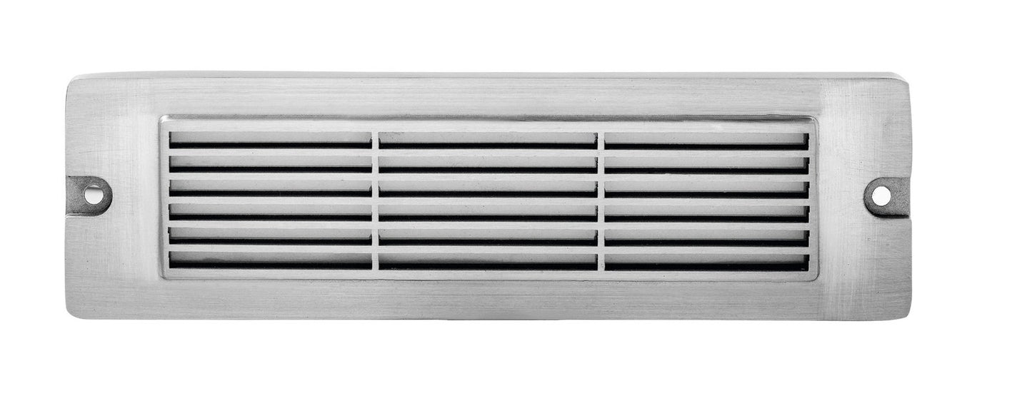 Brass 8¾” Large Louvered Backless Box, Brick Light, Silver Plated, 5W Integrated LED — view 1