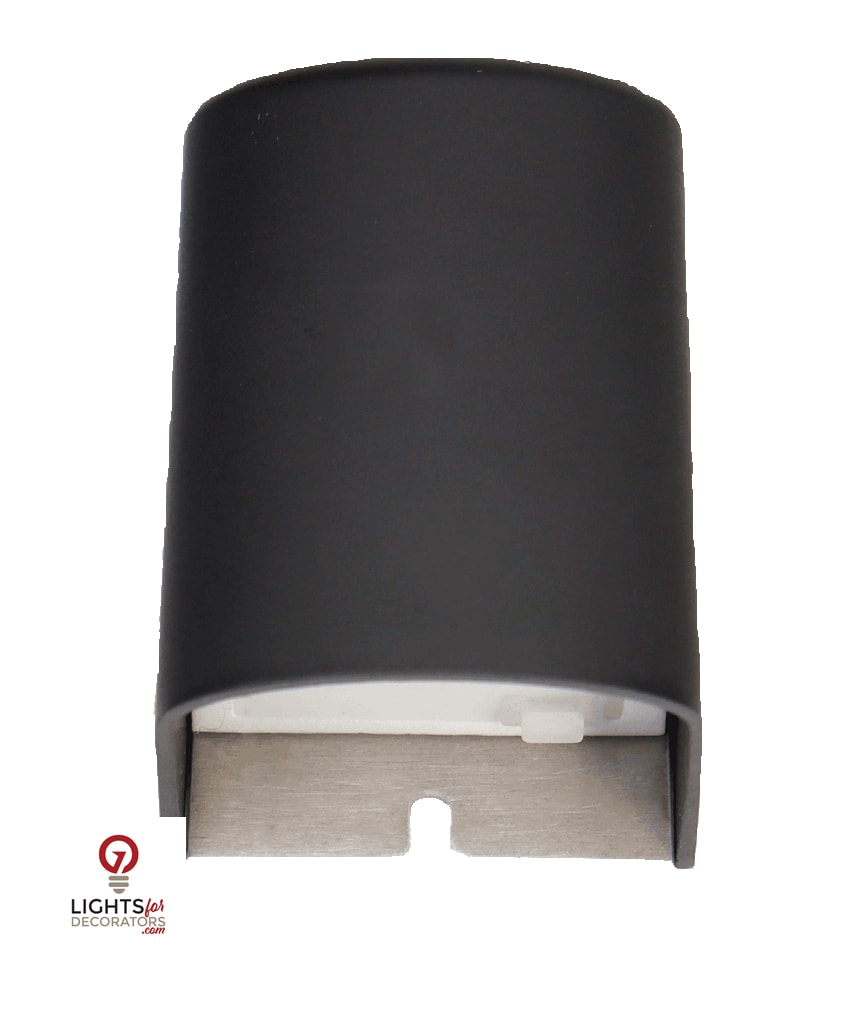 Brass Fence/Wall Light, Black, 3W LED (2700K/3000K)