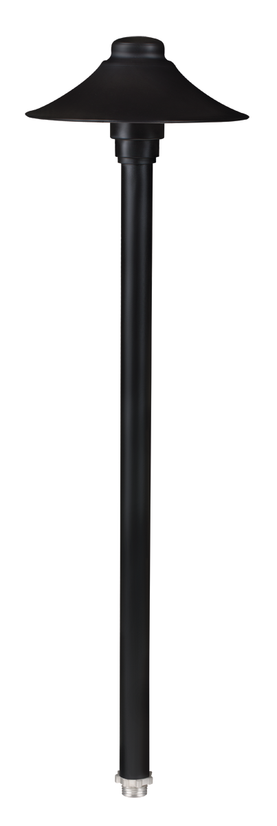 Aluminum Umbrella, 12" Stem, Black, No Lamp — view 1
