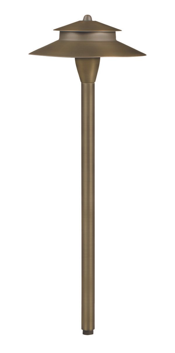 Brass Large Umbrella 26" Stem, Antique Bronze, No Lamp — view 1