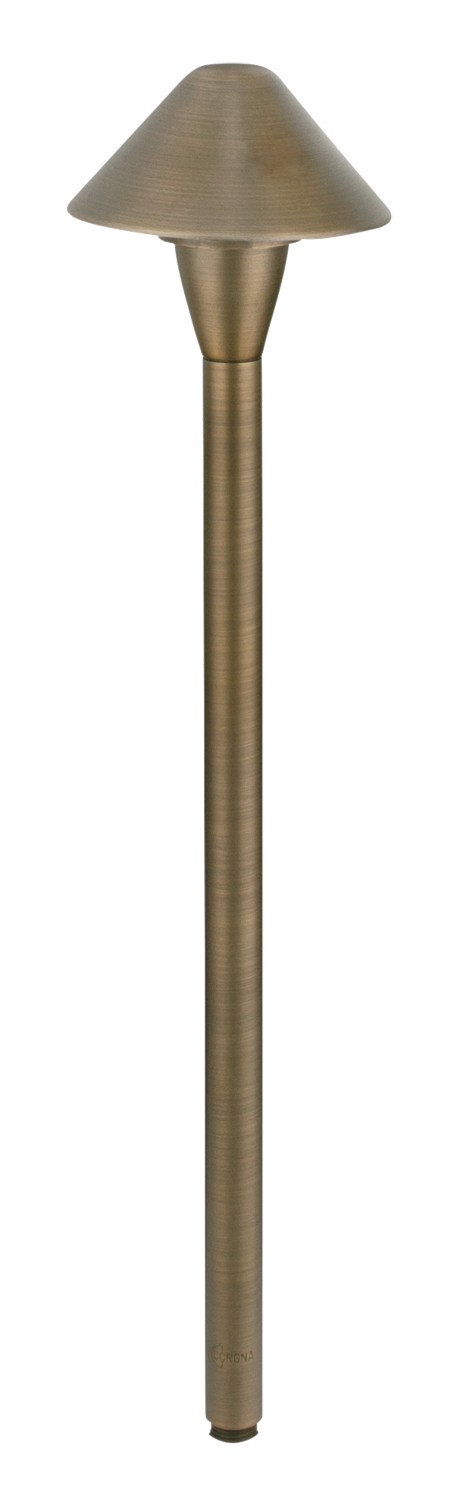 Brass Mini Cone 12" Stem, Antique Bronze, No Lamp — view 1