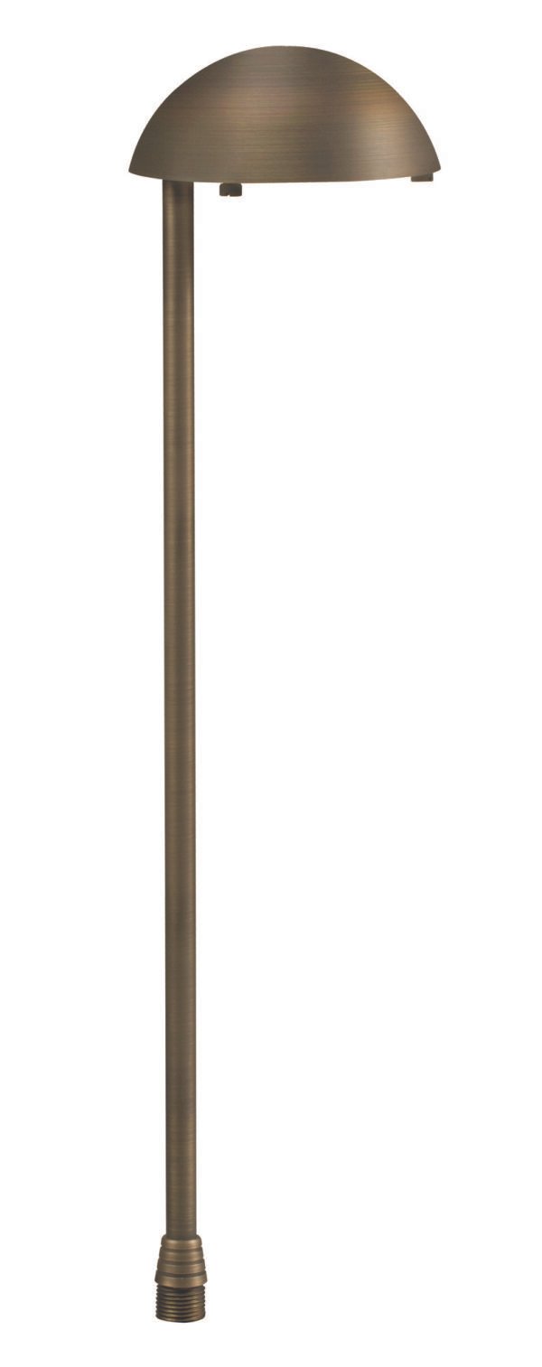 Brass Sided Mushroom Head, Antique Bronze, No Lamp — view 1