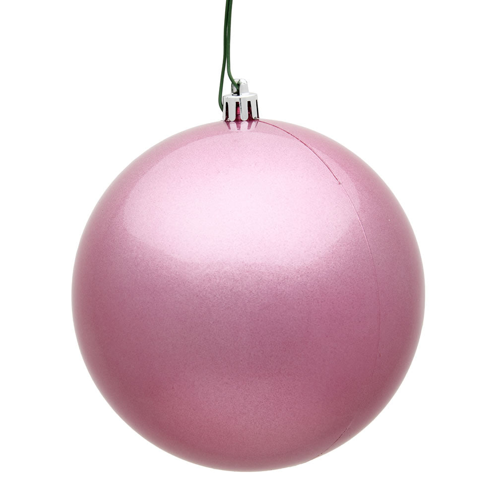 4" Shatterproof Ball Ornament - Plum - Sequin 10" (Single)- Candy (UV) — view 3