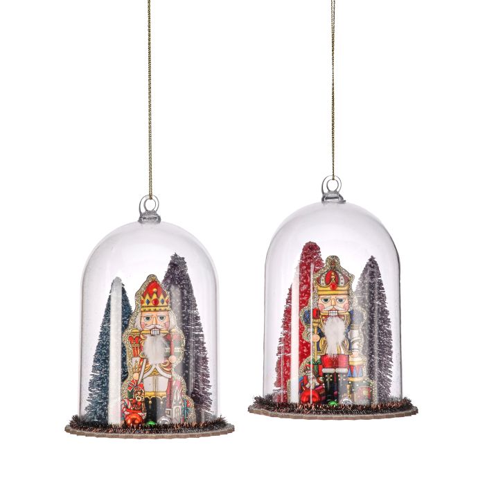 5" Nutcracker W/Tree Ornament - Set of 2