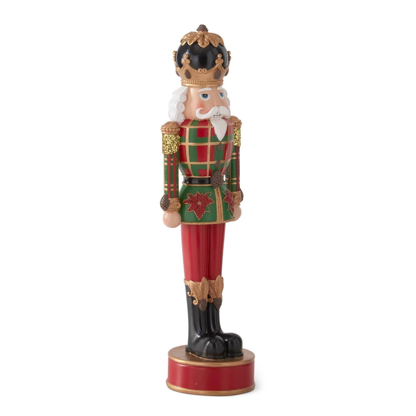 Nutcracker with Plaid Coat - 17.75" - Red/Green — view 2