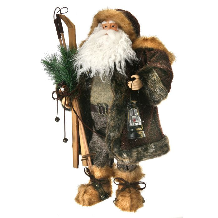 Santa with Skis & Lantern - 25" — view 1