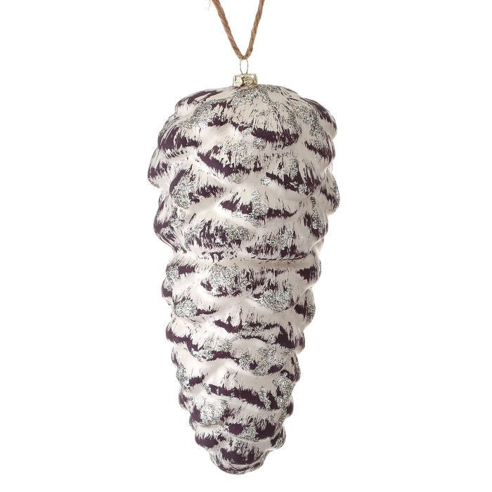 7.5" Glitter Frost Pinecone Ornament — view 1