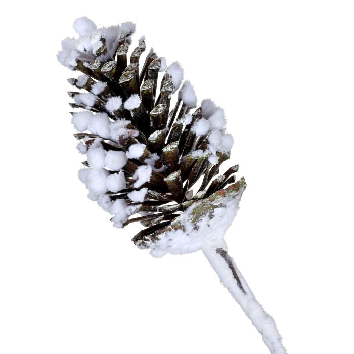 15" Snowy Pinecone Pick — view 1