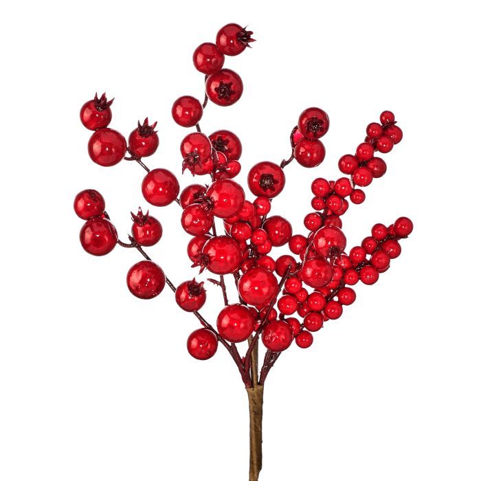 15" Waterproof Mixed Berry Crabapple Pick - Red — view 1