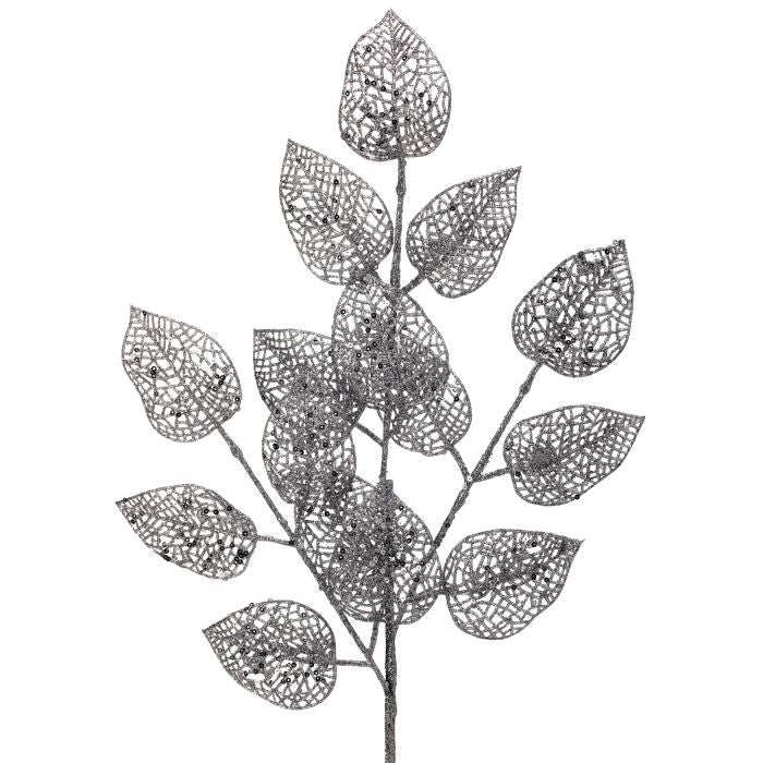 25" Lace Leaf Spray - Silver — view 1
