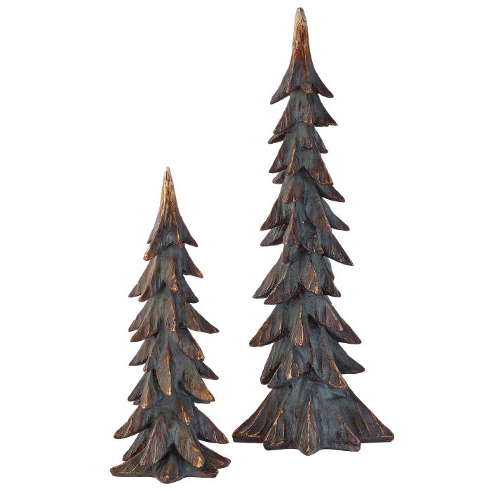Highlands Tree Set - 17.5" & 23" - Patina - Set of 2 Patina — view 1
