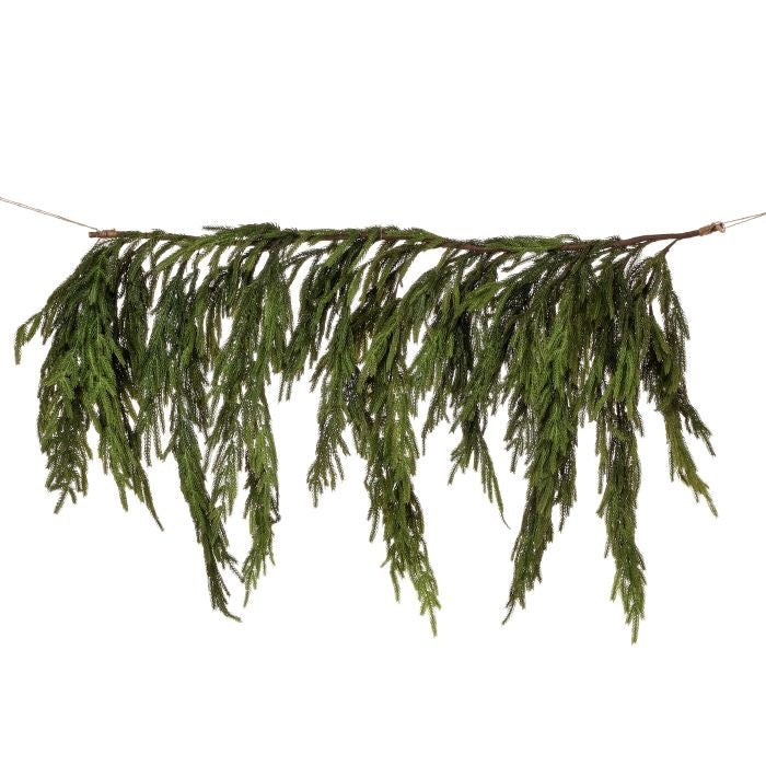 40" x 27" Real Touch Norfolk Pine Dripping Garland - Unlit — view 1