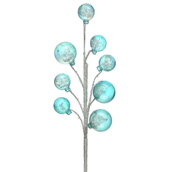 14" Iridescent Bubble Spray w/Snow - Blue — view 1