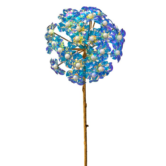 24" Iridescent Pearl Hydrangea Spray - Aqua Blue — view 1