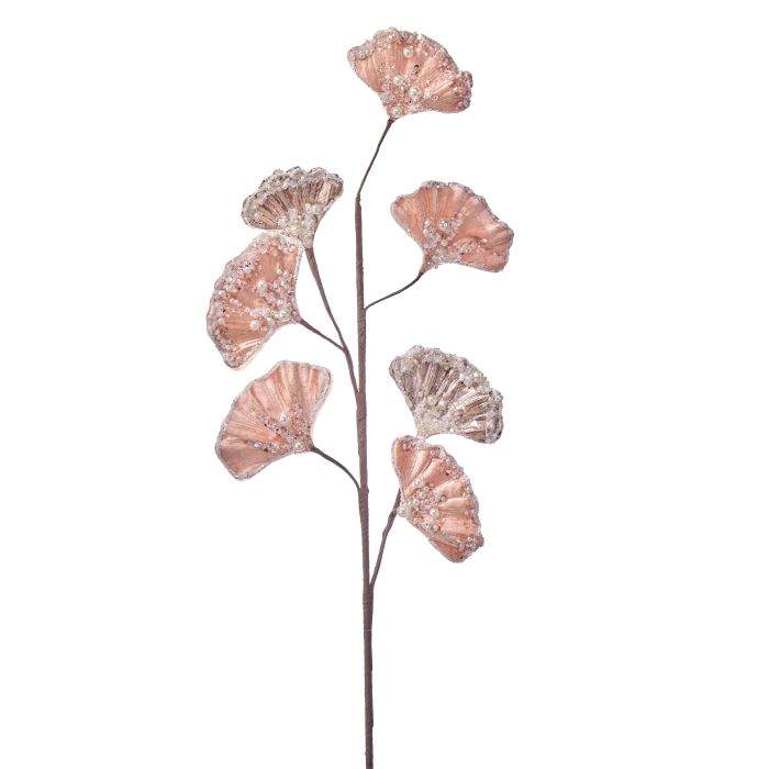 29" Pearl Scallop Leaf Spray - Light Cream — view 1