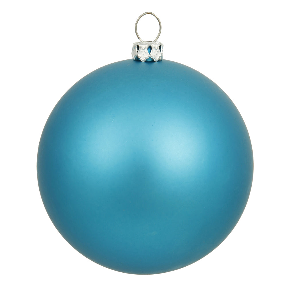 4" Shatterproof Ball Ornament - Turquoise - Matte - UV Treated 10" (Single)- Matte (UV) — view 1