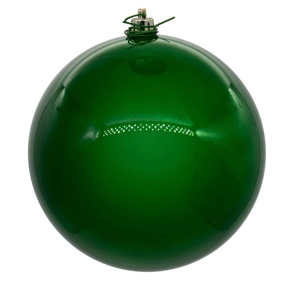 4" Shatterproof Ball Ornament - Honey Gold - Shiny - UV Treated 10" (Single)- Pearl (UV) — view 1