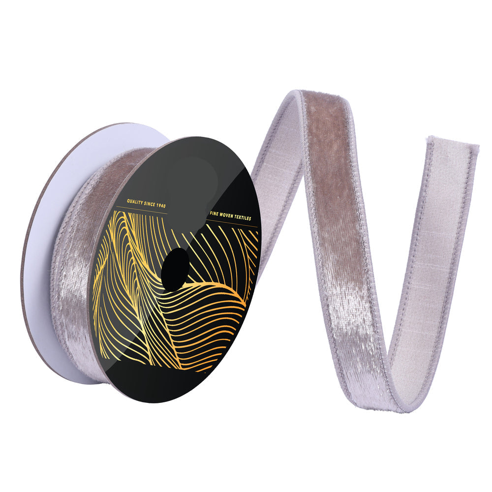 1" Ribbon - Velvet Luster - 10 Yard Roll - Pewter 1"- 10 yard — view 1