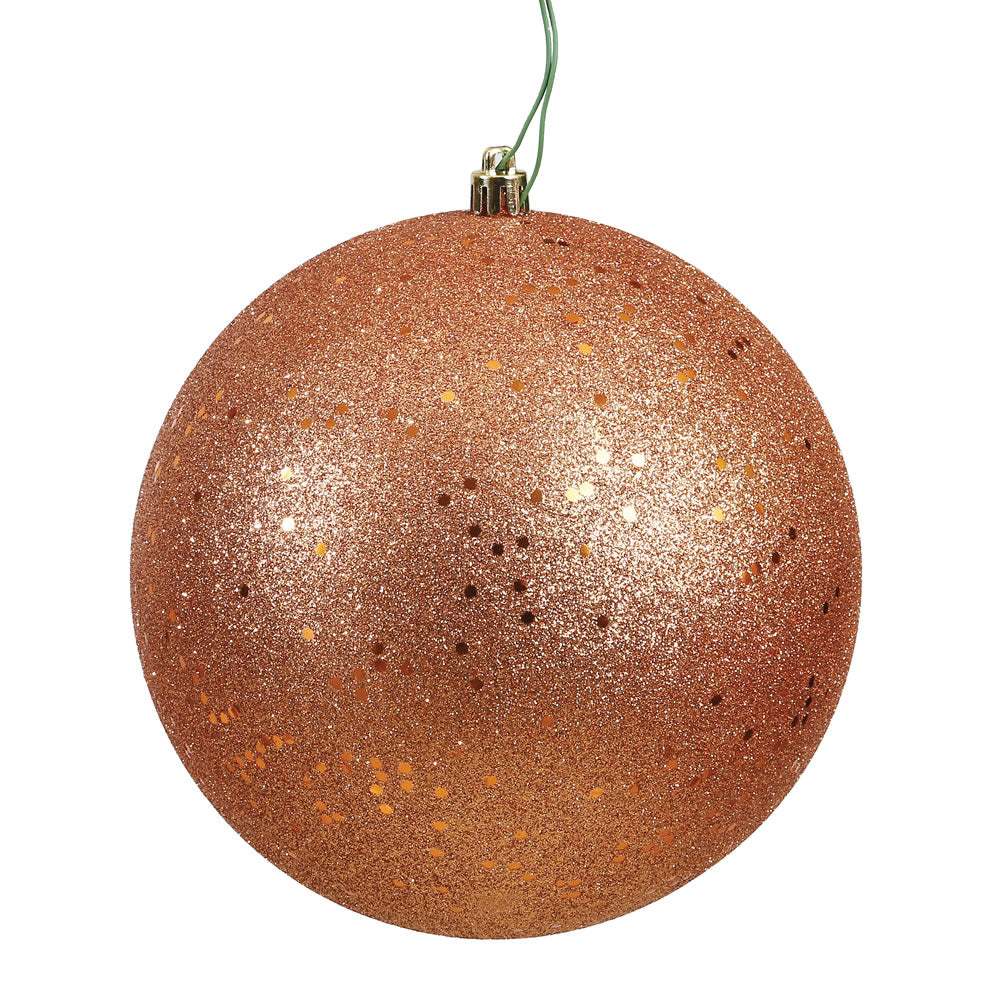 6" Shatterproof Ball Ornament - Silver - Sequin - Bag of 4 6" (Set of 4)- Sequin — view 1