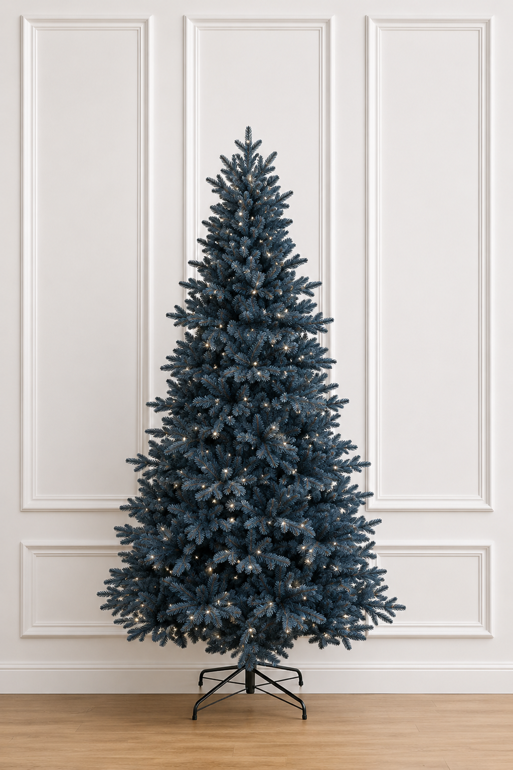 7.5' Christmas Tree - Blue Bavarian Spruce - Prelit Cool White LED 7.5' X 50"