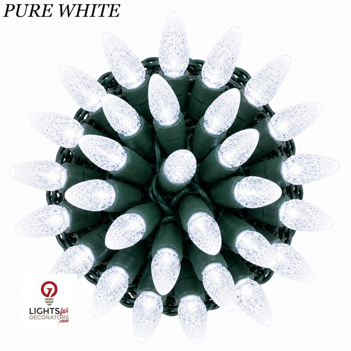Pure White C6 LED Light Set - 100 Lights — view 1