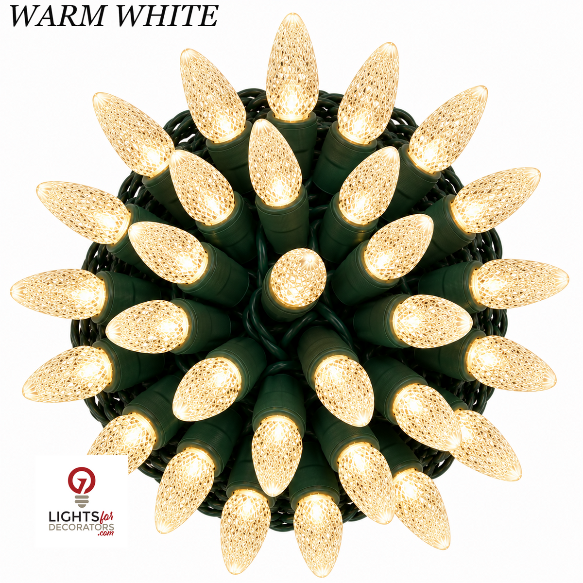 Warm White C6 LED Light Set - 100 Lights — view 1