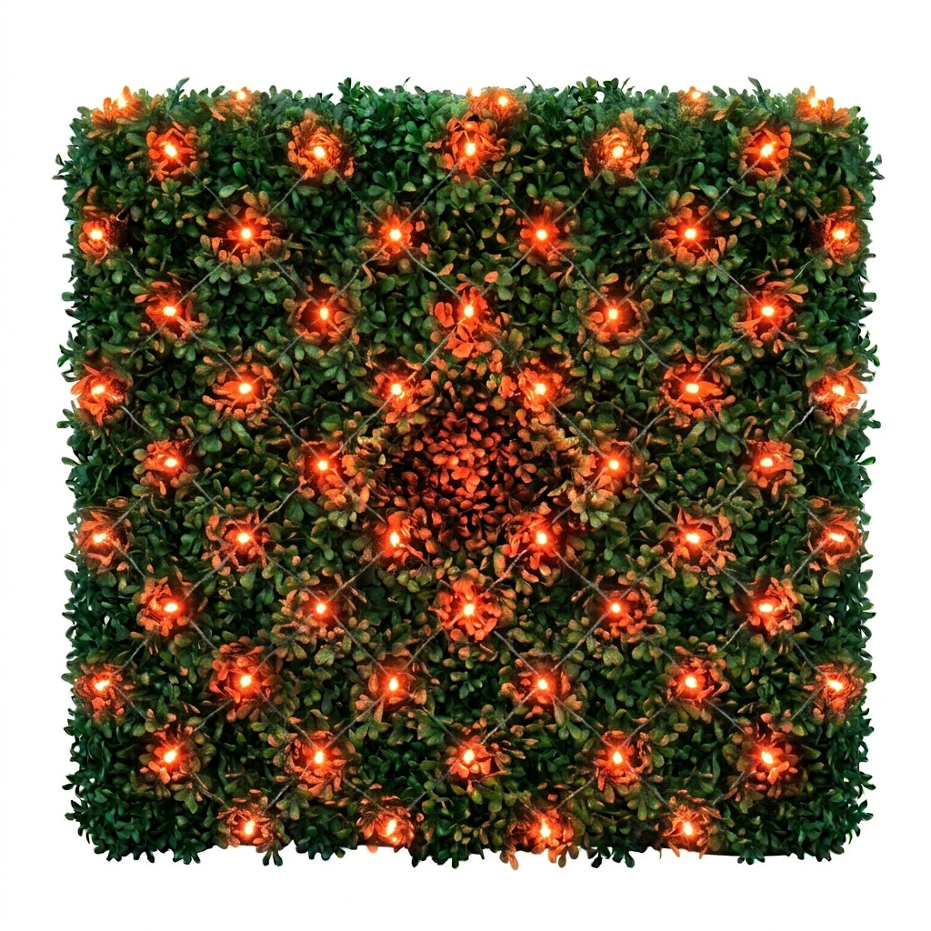Orange Commercial 5MM LED Net Light - 120 Lights — view 2