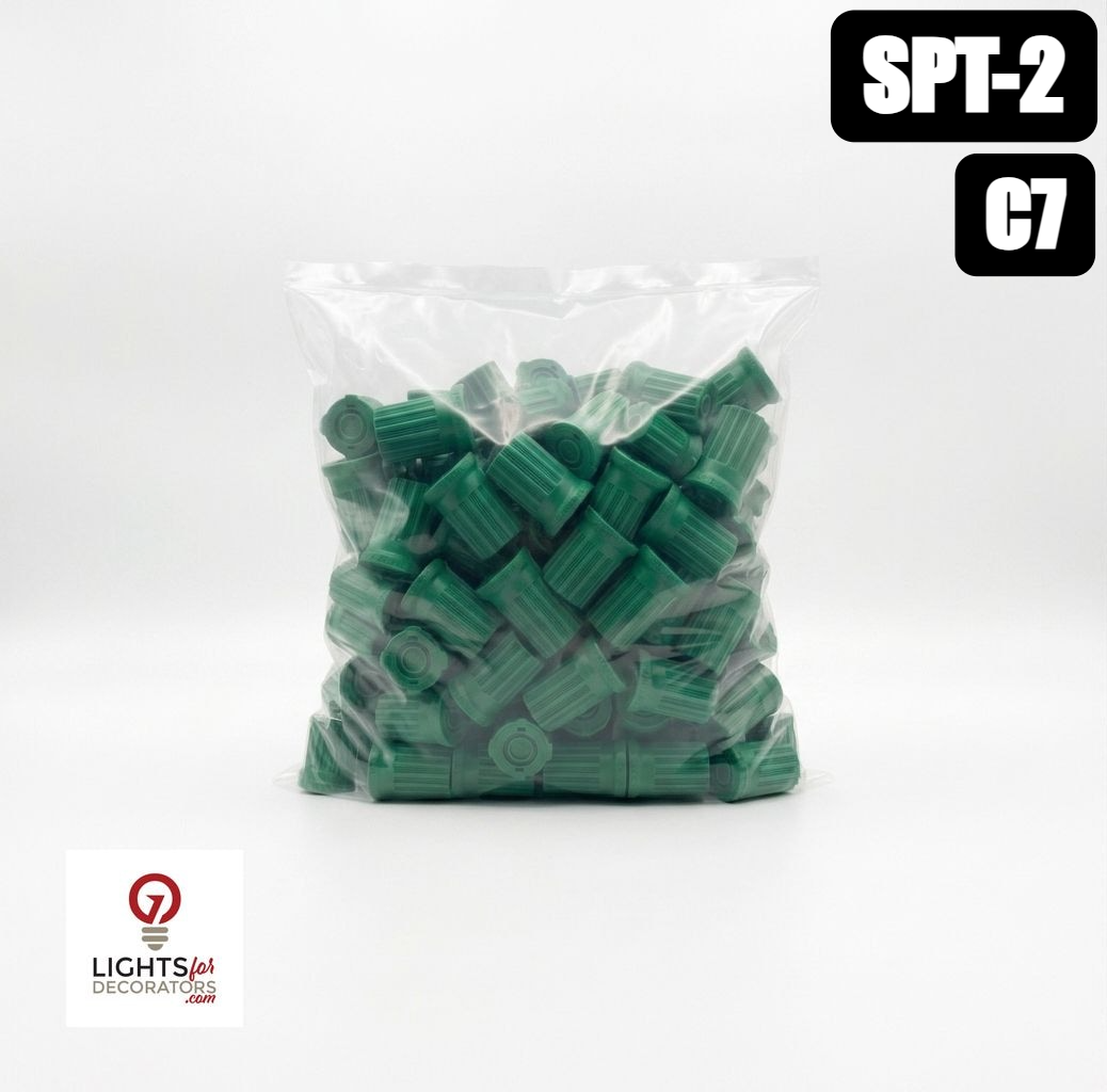 Green C7 Replacement Sockets - SPT2 - 100 Pack — view 1