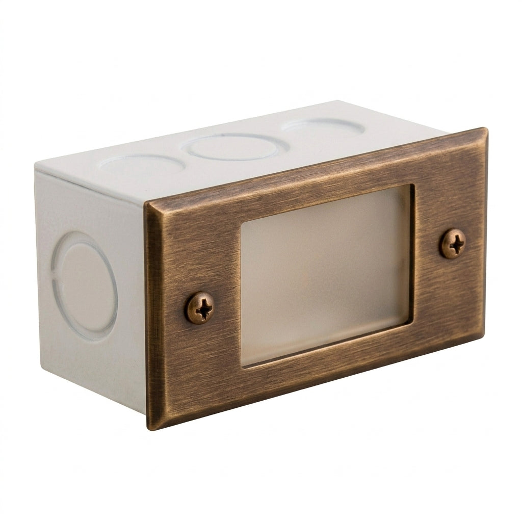 Aluminum Lensed Faceplate with White Acrylic Lens, Bronze, For CL-360 — view 1