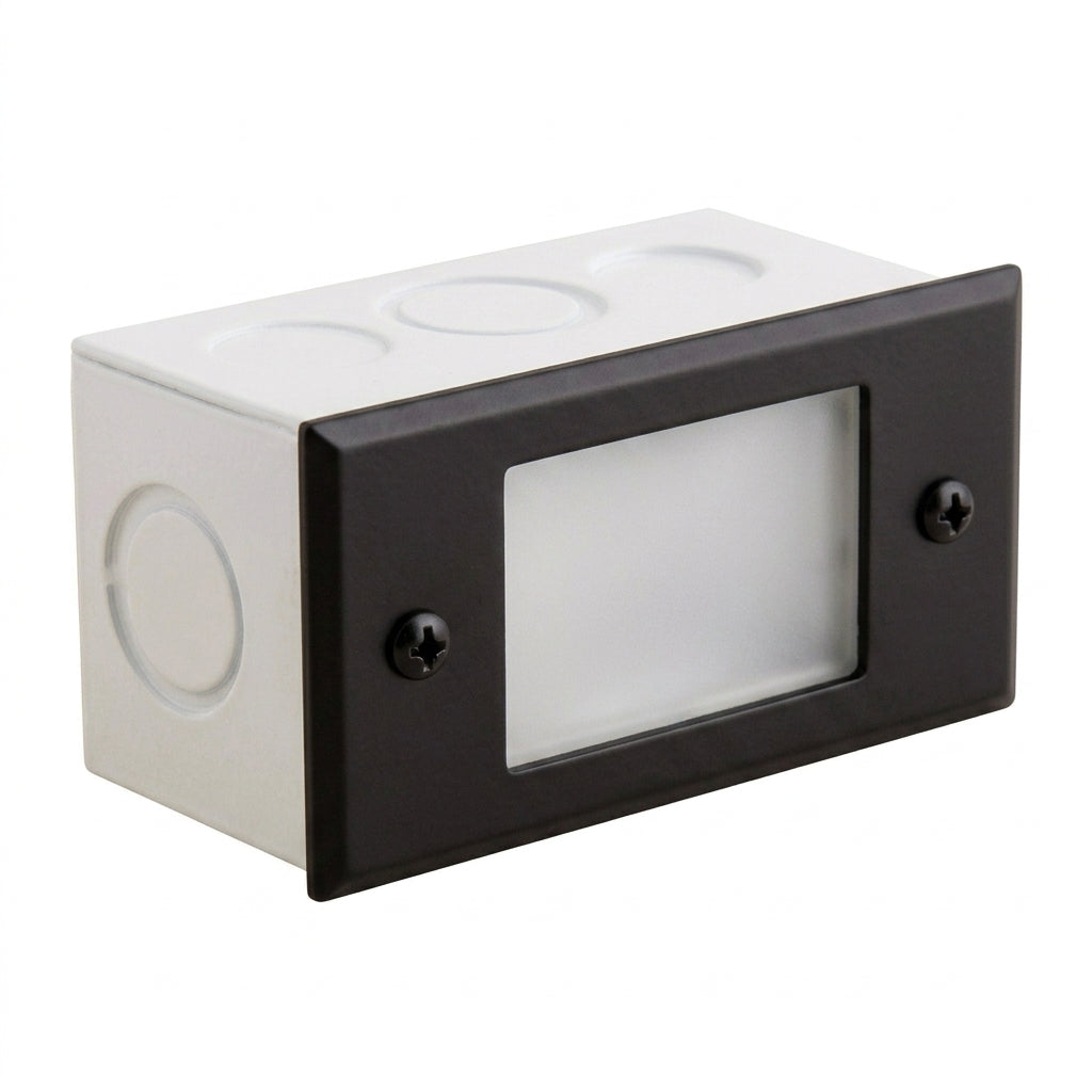 Aluminum Lensed Faceplate with White Acrylic Lens, Black, For CL-360 — view 1