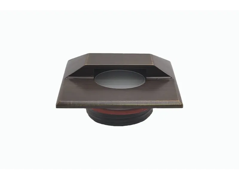 Lumien Nano Recessed Light Cap - Antique Brass (Square Half Moon) — view 2