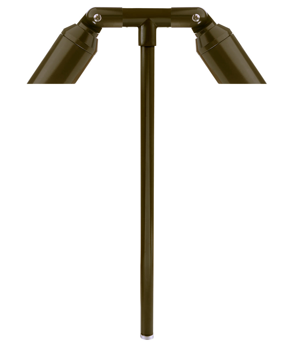 Aluminum Double Head, 24" Stem, Bronze, No Lamp — view 1