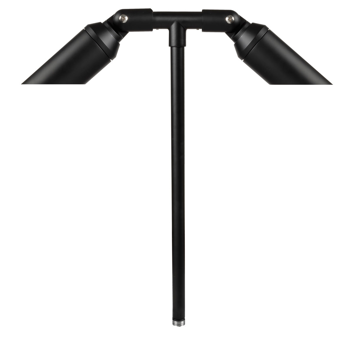 Aluminum Double Head, 24" Stem, Black, No Lamp — view 1