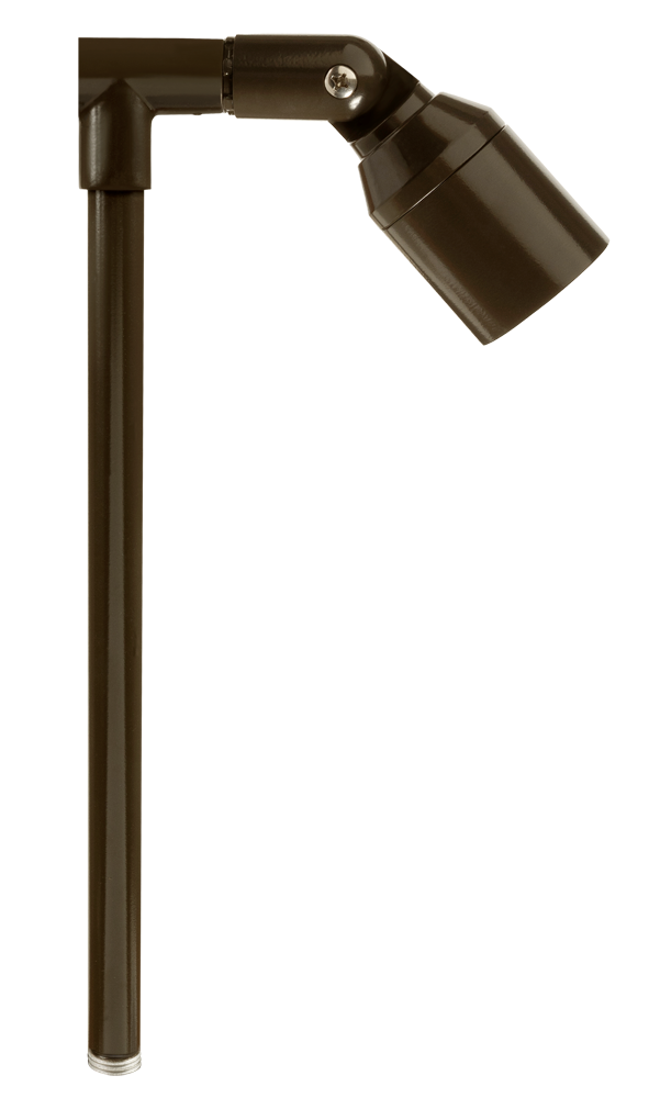 Aluminum Single Head, 18" Stem, Bronze, No Lamp — view 2
