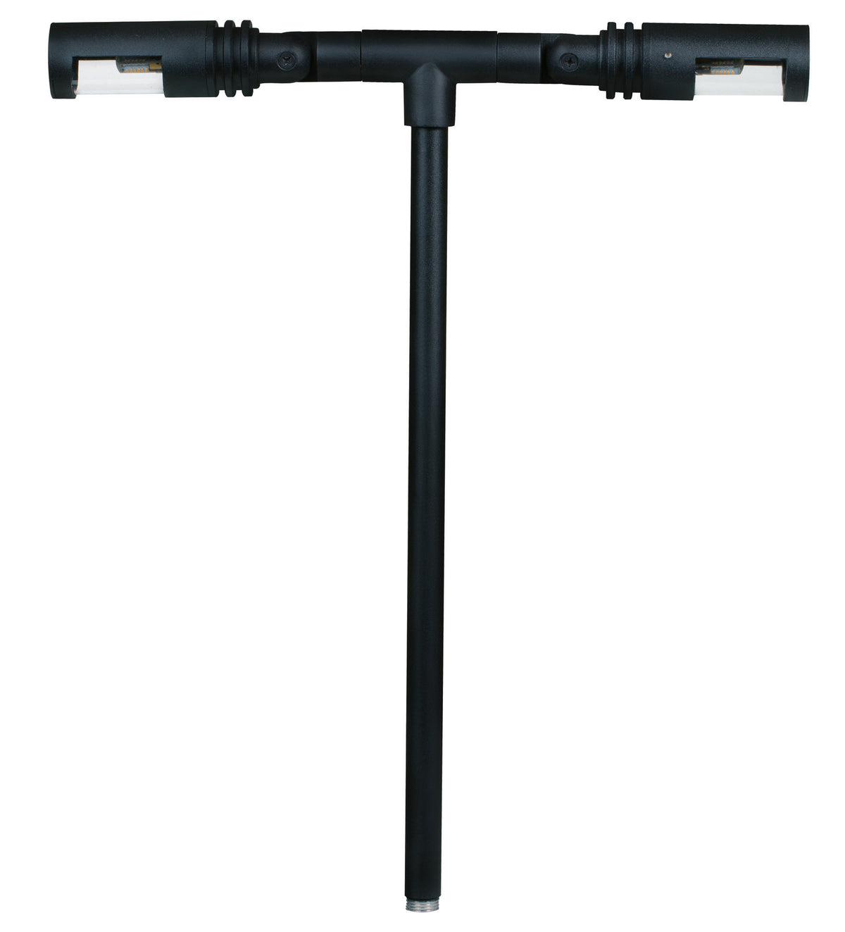 Aluminum Adjustable Double Head, 18" Stem, Black, No Lamp — view 1