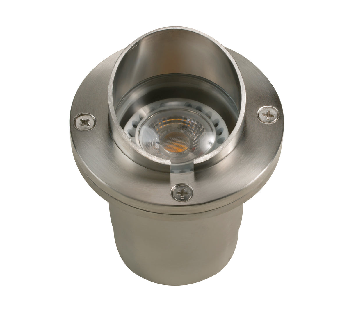 Stainless Steel Hooded Well Light, 316 Marine Grade Stainless Steel, No Lamp — view 1