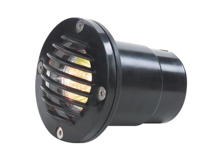 Composite Louvered Well Light, Black, No Lamp — view 1