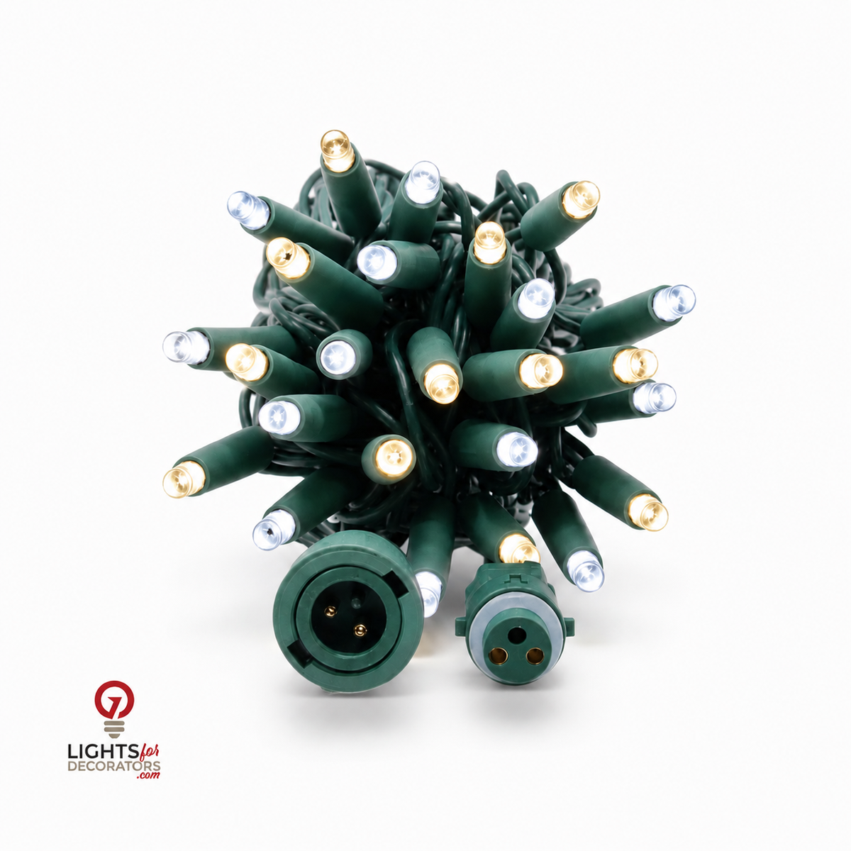 Champagne QuickPro 5MM LED Light Set - 50 Lights - 6" Spacing - Green Wire — view 1